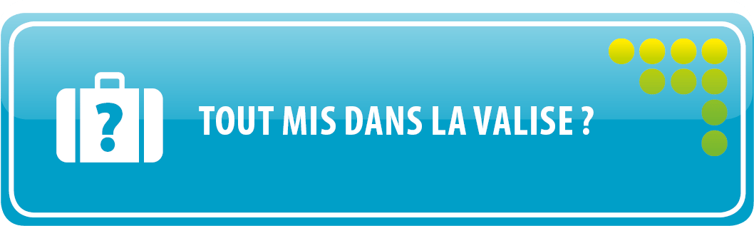 Tout mis dans la valise?